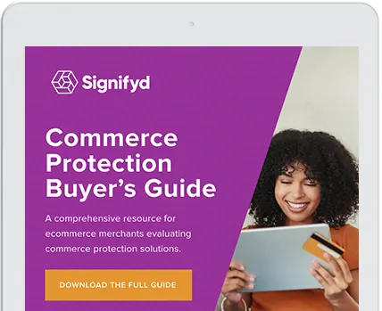 Capa do Guia do Comprador de Proteção Comercial da Signifyd's