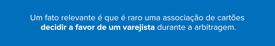 varejista na disputa de chargeback