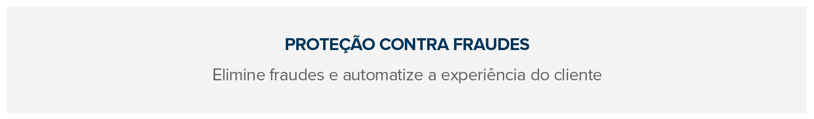 proteção contra fraudes