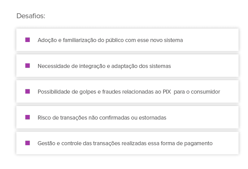 O PIX é um método de pagamento online que tem diversos desafios