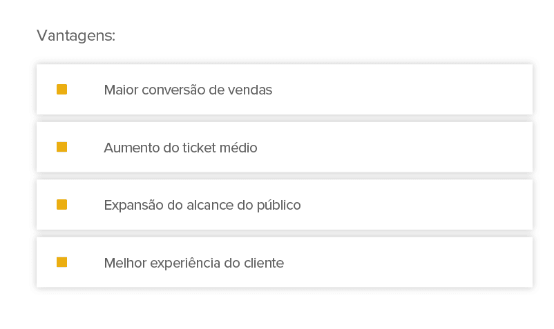 Uma das vantagens do pagamento online chamado cartão de crédito é a maior conversão de vendas