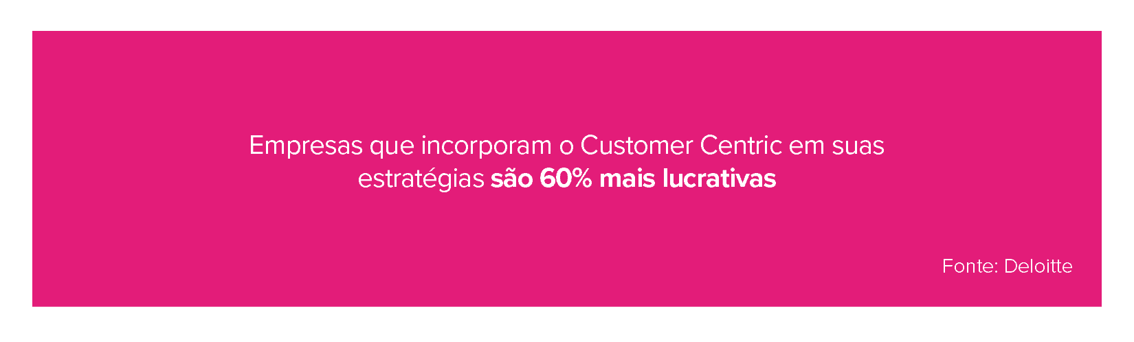 Empresas que incorporam o Customer Centric em suas estratégias são 60% mais lucrativas 