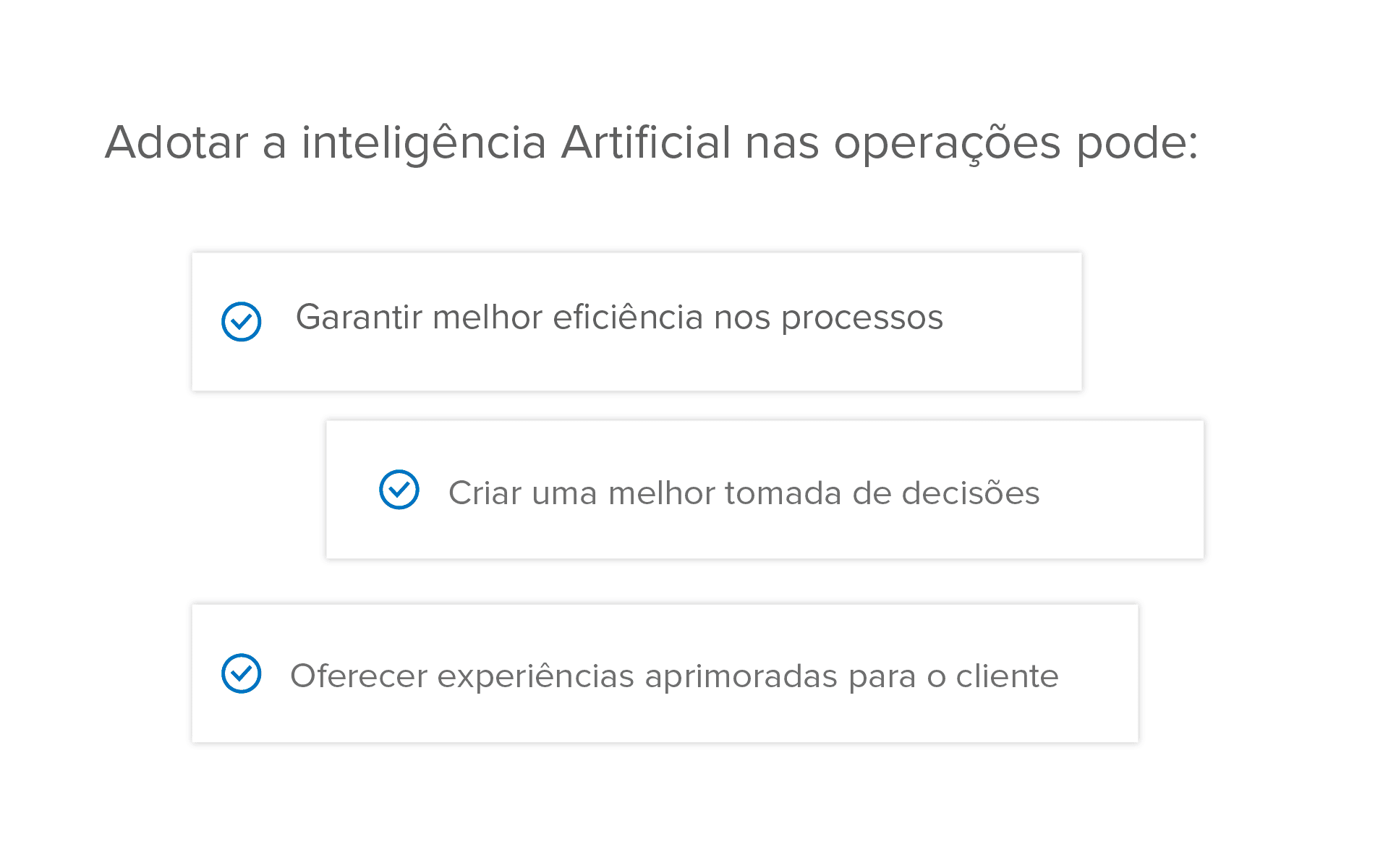 Imagem mostrando as vantagens de adotar a Inteligência Artificial nas operações.