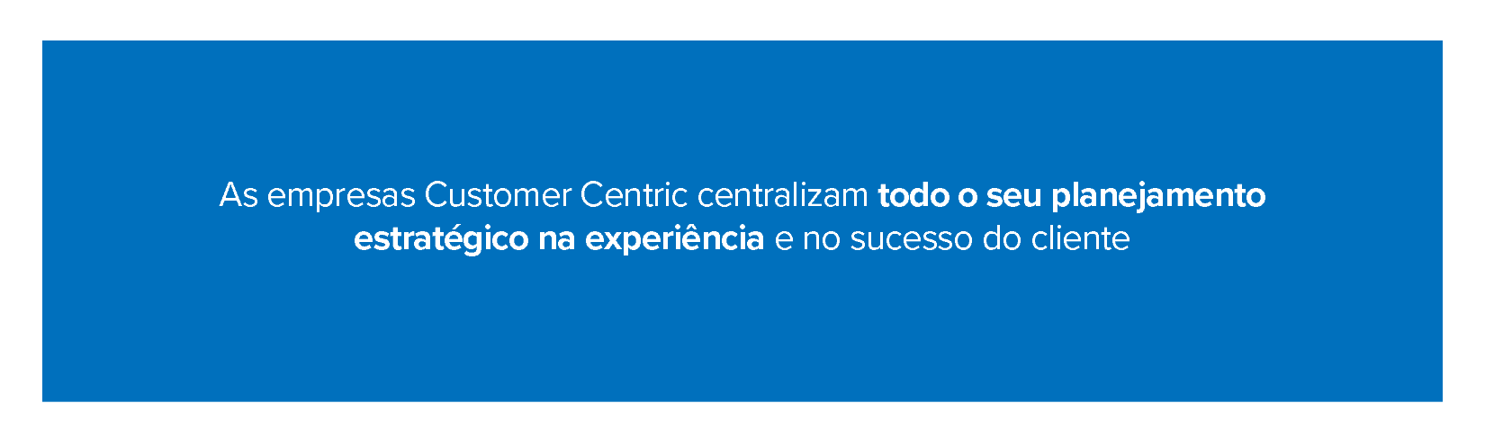As empresas Customer Centric centralizam todo o seu planejamento estratégico na experiência e no sucesso do cliente 