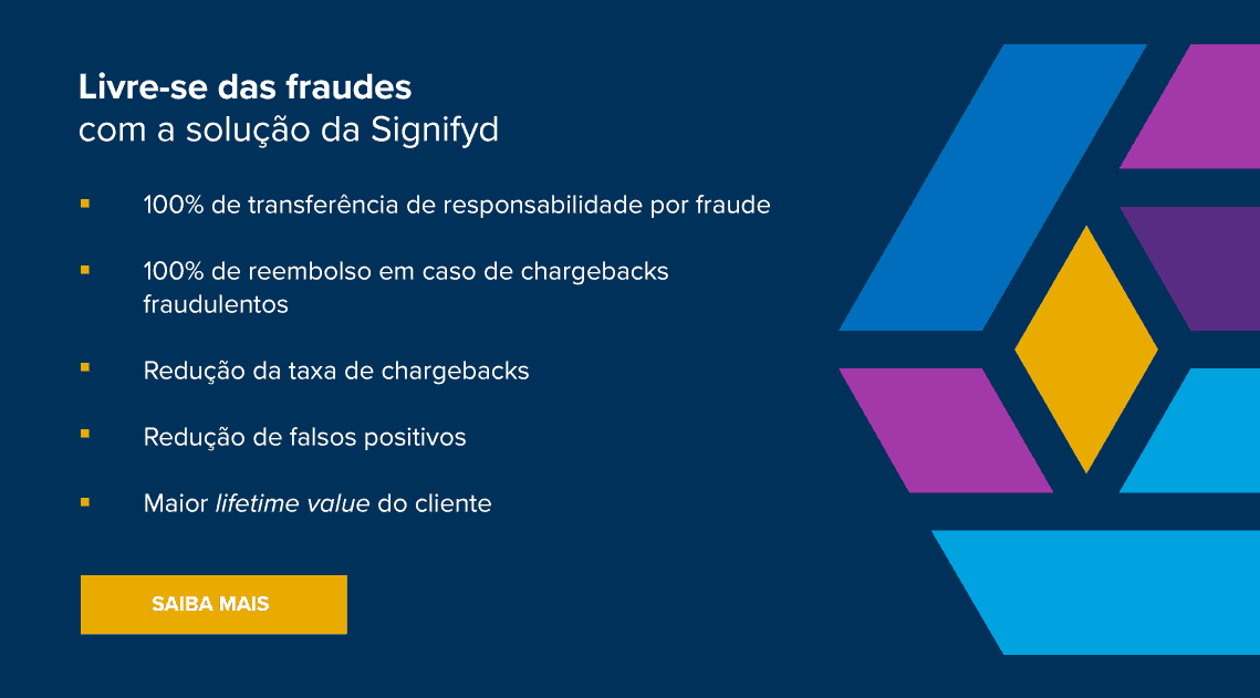 Imagem mostrando como é possível se livrar das fraudes com as soluções da Signifyd.