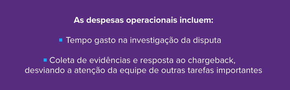 Imagem trazendo o que as despesas operacionais incluem.